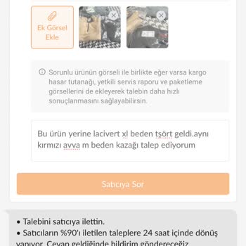 Trendyol Farklı Ürün Geldi Değişim Yapılmıyor
