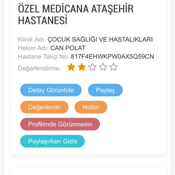 Medicana Ataşehir Hekim Seçerken Ücret İstiyor