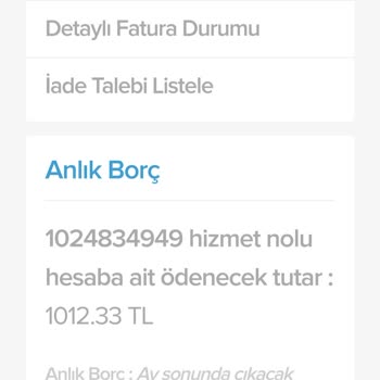 Kablo TV Bilgim Dışında Olan Anlık Borç