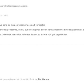 Riot Games Riot Mailime 2 Aşamalı Doğrulama Kodu Gelmiyor.