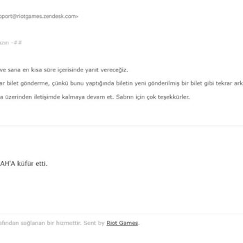 Riot Games Riot Mailime 2 Aşamalı Doğrulama Kodu Gelmiyor.