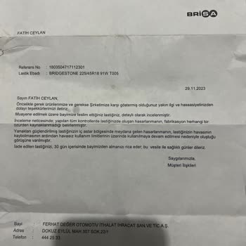 Bridgestone Runflat Lastik Patladığında 500 M Yol Gidemiyor