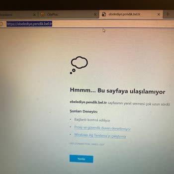 Web Sitesi Çalışmayan Pendik Belediyesi