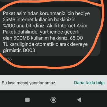 Vodafone Faturama Haksız Yere Paket Yüklenmesi