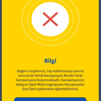 Opet Mobil Uygulaması Yazılımsal Hata