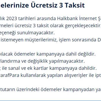 Halkbank MTV Ödemesine Taksit Yapılmaması