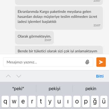Trendyol Ürünümün Hasar Görmesi Ve Bilgim Dışında İptal Edilmesi