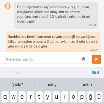 Trendyol Ürünümün Hasar Görmesi Ve Bilgim Dışında İptal Edilmesi