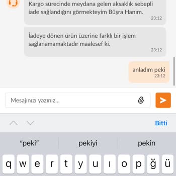 Trendyol Ürünümün Hasar Görmesi Ve Bilgim Dışında İptal Edilmesi