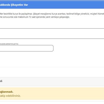 AGT Kurye Kredi Kart Teslimat Mağduriyeti