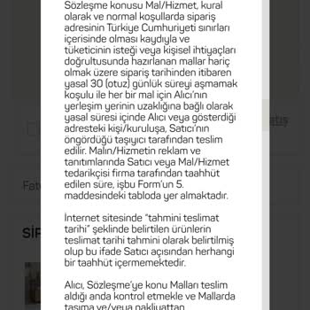 A101 İnternet Sayfasından Vermiş Olduğum Sipariş Gelmedi