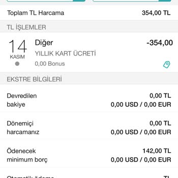 Garanti BBVA Bonus Yıllık Kart Ücreti