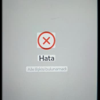 Papara Aile İlişkisi Bulunmadı Hatası