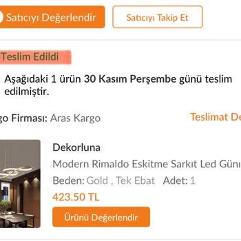Trendyol Teslim Edildi Gösterilip Parası Alınan Ürün