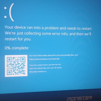 Monster Mavi Ekran Hatası