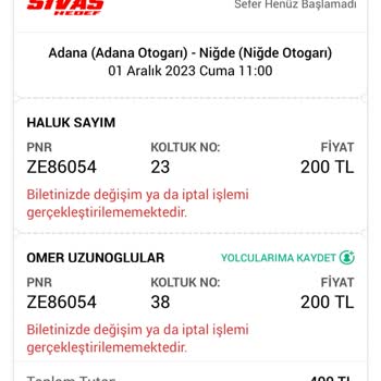 Sivas Öz Hedef Turizm Hasta Olup Seyahat Planı Değiştirememe Sorunu