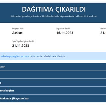 AGT Kurye Teslim Edilmeyen Kargo Ve Sahte Adres