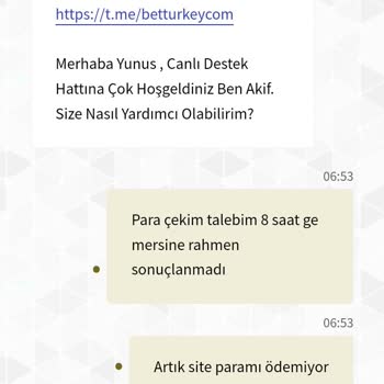 Betturkey Kazancım Hala Yatmadı Paramı Ödemiyorlar