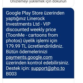 Google Play Vepaş Bilgim Dahilinde Olmayan Paramı İade Etmeli