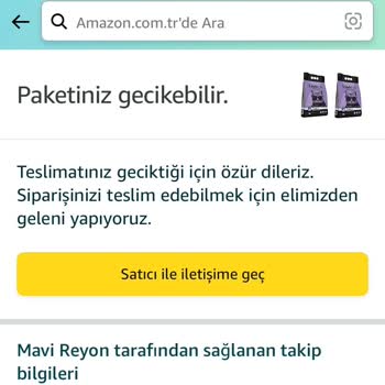 Mavi Reyon Ürün Gelmediği Halde İade Oluşturuldu