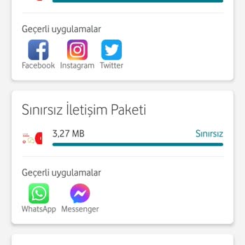 Vodafone Red Paketindeki Sınırsız Sosyal Pass İnternet Yemesi