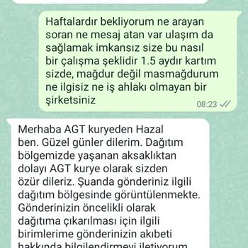 AGT Kurye 2 Aydır Kartımı Teslim Etmiyor!
