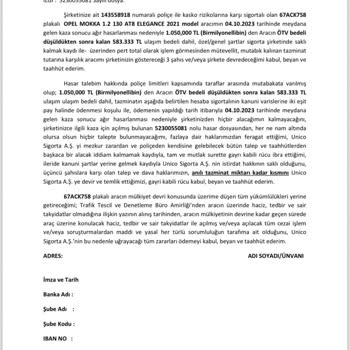 Unico Sigorta Hurda Çekme Belgesi Vermek İçin Fazla Tutar Düşürüyor
