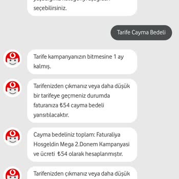 Vodafone Cayma Bedelini Fatura Bedelinin 4 Katı Olarak Geri İstiyor