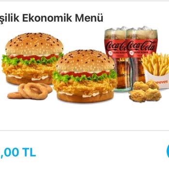 Popeyes İkili Ekonomik Menünün Fahiş Fiyat Değişikliği