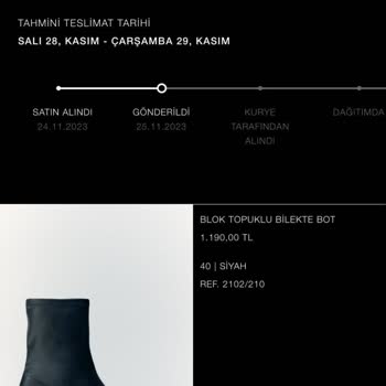 Zara Siparişim Kargoya Verilmedi