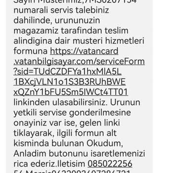 KVK, Vatan Bilgisayar Satış Sonrası Hizmet Mağduriyeti