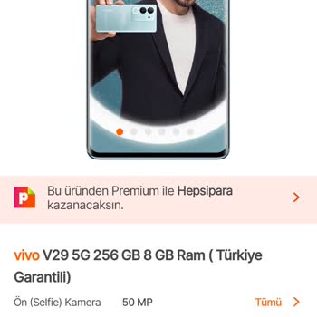 Hepsiburada Vivo V29 Telefon 17.999 Atl İken Sepette 19.999 Görünüyor