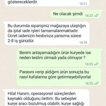 A101 İlgisiz Ve Ürünü Göndermemesi