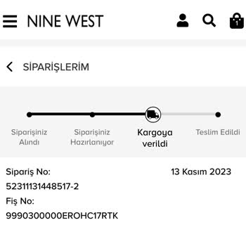 Nine West Ürün Teslimat Sorumsuzluğu
