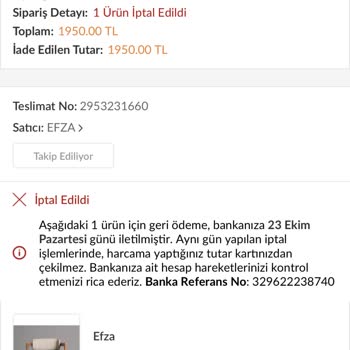 Trendyol İptal İşlemindeki Hata