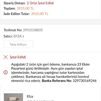 Trendyol İptal İşlemindeki Hata