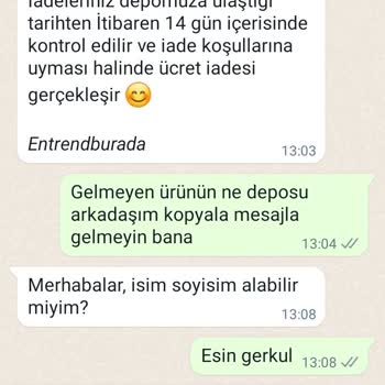 En Trend Aksesuar (Trendyol) Kargom Gelmedi, İade De Yok!