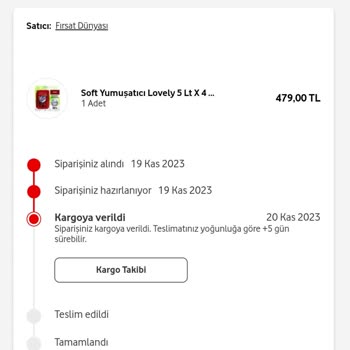 Vodafone Her Şey Yanımdadan Vermiş Olduğum Sipariş İçi Geri Dönüş