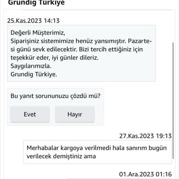 Grundig Türkiye Ürünümü Göndermiyor
