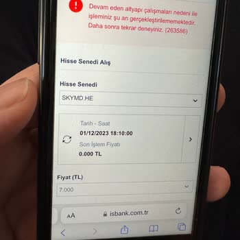 İş Bankası Hisse Senedi Hesabı İşlemlerinde Yaşanan Sorunlar