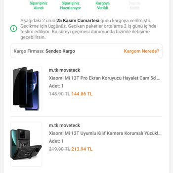 Sendeo Kargo Firması Şikayet