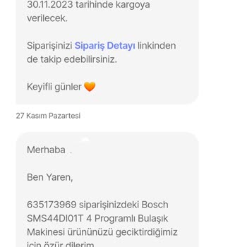 Media Markt Bulaşık Makinesi Siparişim Gönderilmedi