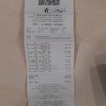 Tarım Kredi Market Sade Dondurma Kum Gibi