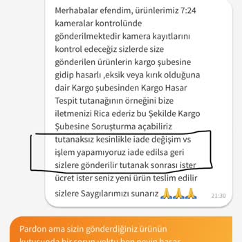 Trendyol Kusurlu Ürününü Kabul Etmeyen Satıcı