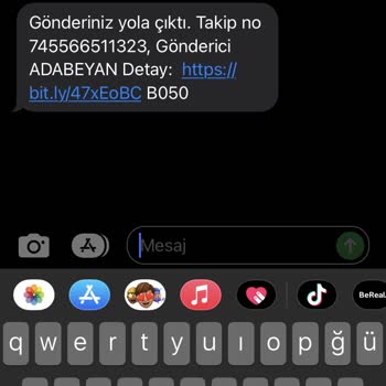Ada Beyan Kargo Takip Mesajı