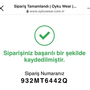 Oyku Wear Siparişim Kargoya Verilmedi