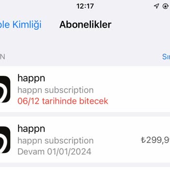 Happn Abonelik Yenileme Sorunu Ve İade Talebi