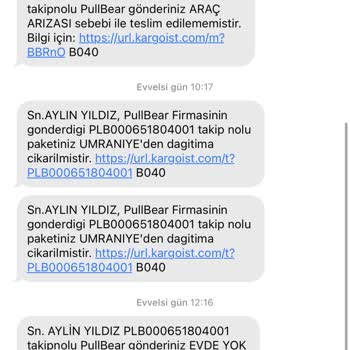 Kargoist Kargom Tarafıma Gelmedi Satıcıya Geri Gönderilmiş!