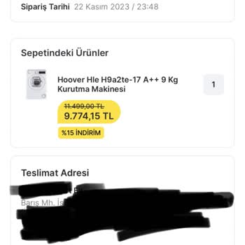 Migros Ekstra Beyaz Eşyayı Ulaştıramadı