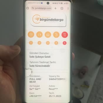 Bir Günde Kargo Ürün Teslimi Yapılmadan İade Olarak İşleme Alındı